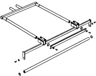 Подставка для подвеса утюга AKN-10D для столов снрии MP/A-R, MP/A-S и MP/A-RS.